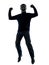 Man jumping happy victorious silhouette full