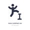 man jumping an obstacle icon on white background. Simple element illustration from Sports concept