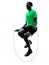 Man jumping rope exercises fitness silhouette