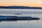 A man kayaking in Oslo fjord in winter, Norway