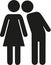 Man kiss woman pictogram