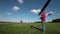 Man launches into the sky RC glider