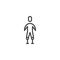 Man with Leg prosthetics line icon