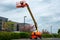 man lift telescopic boom crane outdoor turntable