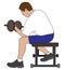 Man Lifting Dumbbells