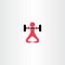 man lifting weights bodybuilder logo vector icon