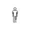 man with limb prostheses icon. Element of disabled icon for mobile concept and web apps. Thin line man with limb prostheses icon c