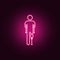 man with limb prostheses icon. Elements of Disabled in neon style icons. Simple icon for websites, web design, mobile app, info