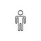 Man line icon, Male Stick Figure outline logo illustratio