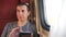 Man listening to the music on the train journey rail car coupe compartment travel. slow motion video. man with a