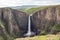 Man looking at Maletsunyane Falls  looking at Maletsunyane Falls