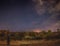 Man looking at the stars at Lake Watson campground