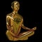 Man lotus pose golden polished stylized figure peace of mind