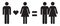 Man Love Women = Straight Couple Love in Vector Illustration. Straight Relationships.