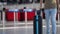 Man with luggage at airport