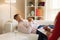 Man lying down in psychologist office