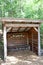 Man made hut to protect hikers from the elements, Ausable Chasm, New York, 2018