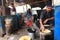 Man makes roti in his road side food joint