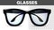 Man Male Glasses Vector. Black Classic Eyewear Glasses. Vision Optical Lens. Transparent 3D Realistic Illustration