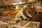 Man in Marocco food market