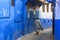 A man in Medina of Chefchaouen in Morocco