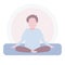 Man meditation. Concept vector illustration for yoga, meditation, relax, recreation, healthy lifestyle. Simple cute flat cartoon