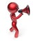 Man megaphone character news making communication icon