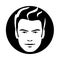 Man model hair face icon