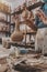 Man molding clay to make ceramics with his hands, Artisan working in his workshop, Selective Focus