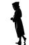 Man monk priest silhouette praying