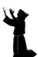 Man monk priest silhouette praying