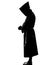 Man monk priest silhouette praying