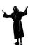Man monk priest silhouette praying