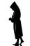 Man monk priest silhouette praying