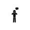 Man monologue icon. Simple glyph, flat vector of People talk icons for UI and UX, website or mobile application