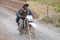 Man with motorbike at La Poma village along the Calchaqui Valley, Argentina