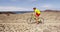 Man mountain biking on MTB bike cycling trail