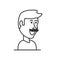 Man with moustache avatar character