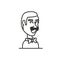 Man with moustache avatar character