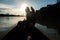 A man navigates the Javari River on a boat