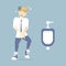 man needing to urinate and holding his pee, health care concept, health care, sanitation, incontinence concept