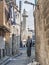 Man in old town street of aleppo syria