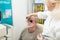 Man in an optometric clinic
