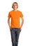 Man in Orange Shirt