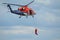 Man overboard rescue training with helicopter