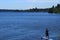 Man Paddle Boarding in Lake Washington