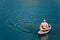 man on paddleboard in the middle of the lake