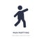 man partying icon on white background. Simple element illustration from People concept
