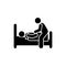 Man patient sorrow grief icon. Element of pictogram death illustration