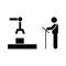 Man, person, mechanism, engine icon. Element of manufacturing icon. Premium quality graphic design icon. Signs and symbols